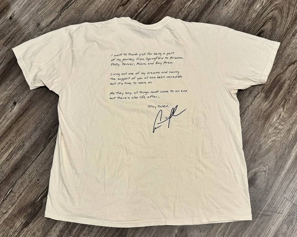 Camiseta de hombre RMC para joven Andre Iguodala Thank You beige talla 3XL NBA baloncesto Foto 4 de 4