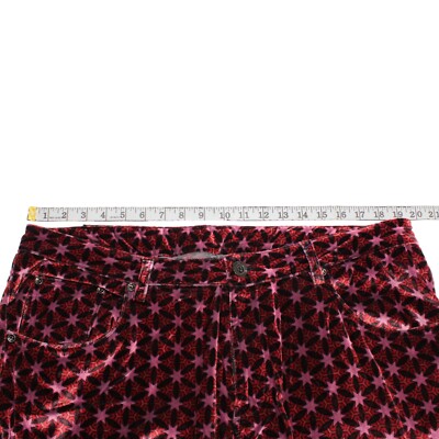 Pantalon Velours Coupe Jean Fabio Caviglia Taille 34 US - Rouge/rose étoilé - Neuf Sans étiquette