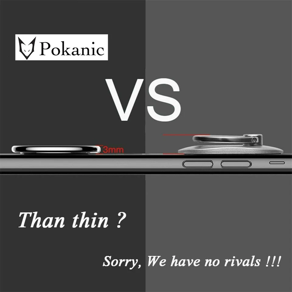 Cell Phone Ring Holder Universal 360° Metal Plate Hold Finger Stand 🔵 - Image 3 of 4