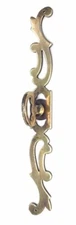 French Provincial Antique Hardware Brass China Cabinet Armoire Knob & Backplate
