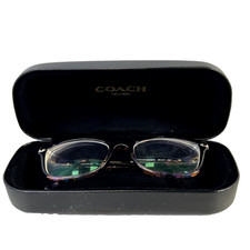 Coach Eyeglasses HC 6065 5288 49-17 135 Confetti Purple w/Lens Case