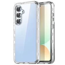 For Samsung Galaxy S24 FE 5G Case Clear 3 in 1 Hybrid Shockproof Rugged Cover