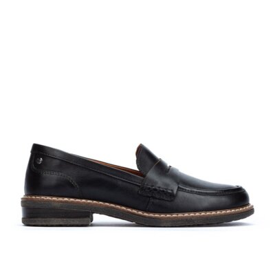 Pikolinos Women's Slip-On Aldaya Leather Loafers W8J-3541 Black