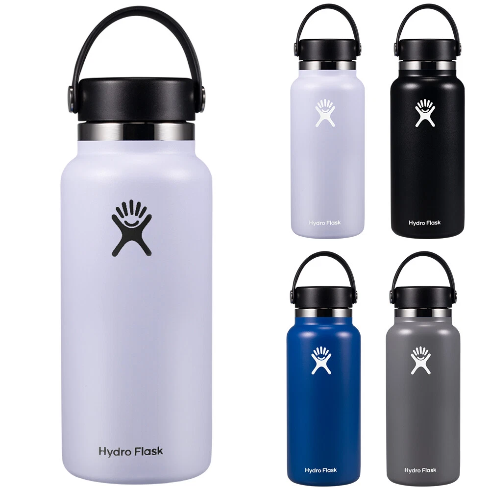 Hydro Flask Wide Mouth Water Bottle with Flex Cap White 32oz/946ml 