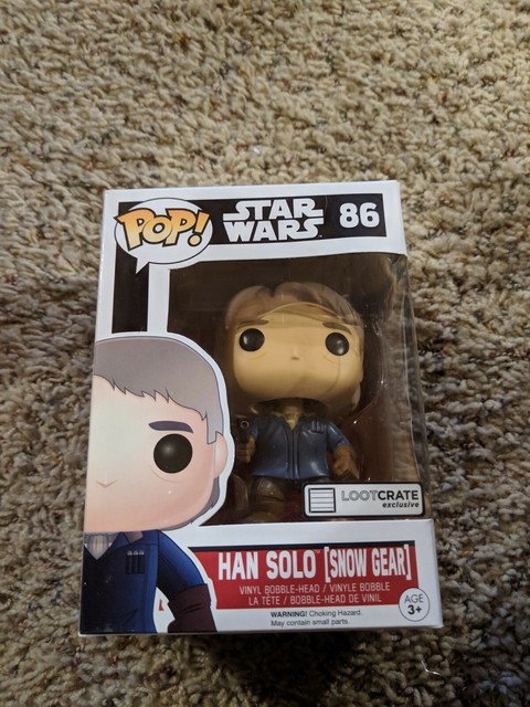 Funko Pop Star Wars The Force Awakens Han Solo Snoe Gear Loot Crate Exclusive | eBay