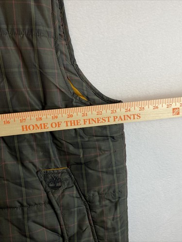 Timberland Puffer Vest Full Zip & Snaps Logo Men Large L Pockets - Picture 10 of 12