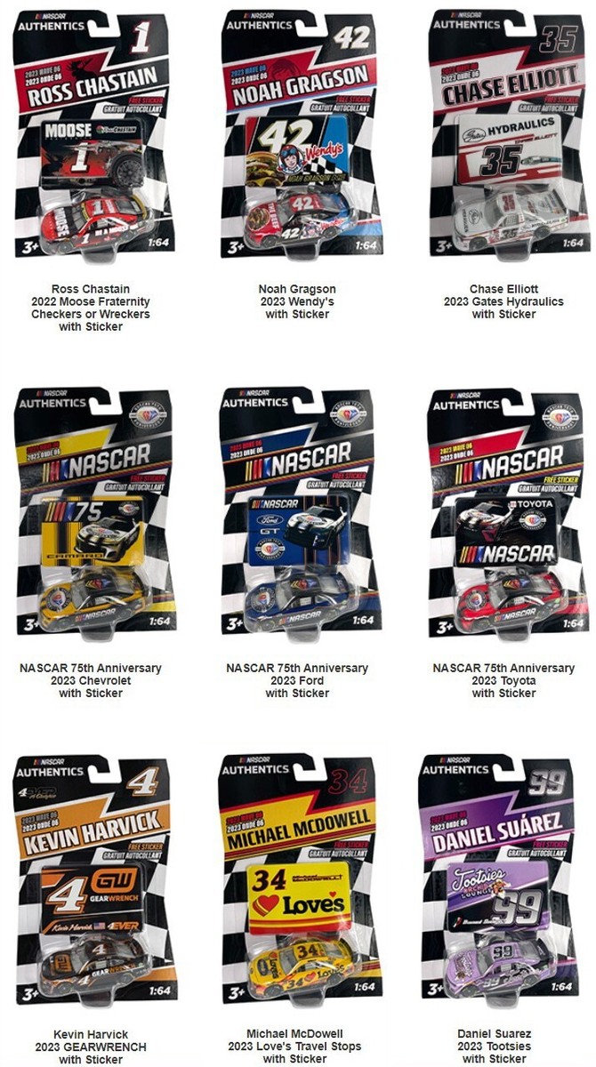 NASCAR 1:64スケールミニカー 6台セット NASCAR 1:64スケールミニカー 6台セット