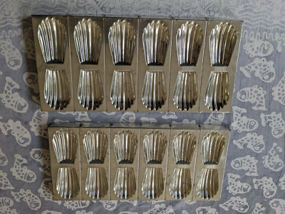 2 Tin Madeleine Baking sheets 14 X 6.5