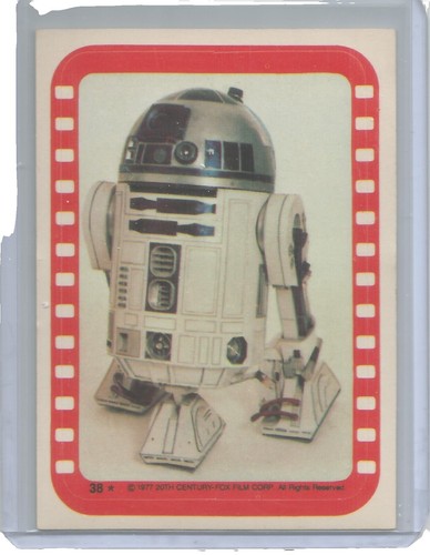 1977 Topps Star Wars Series I Blue Card #48 R2-D2 Is Loaded Aboard