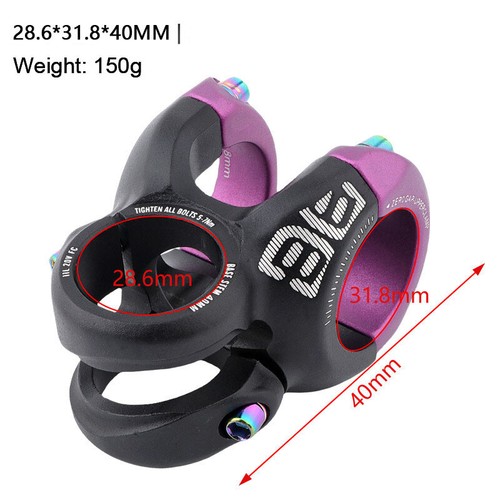 MTB Mountain Bike Handlebar Stem 31.8mm/35mm*40mm 0 Degree Aluminum Lightweight - Picture 14 of 22