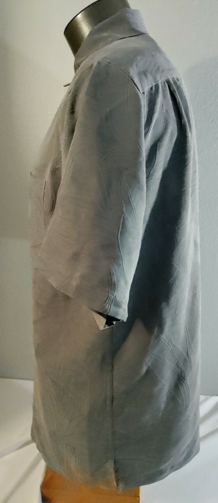 Men Caribbean solid gray modal polyester short sl… - image 2