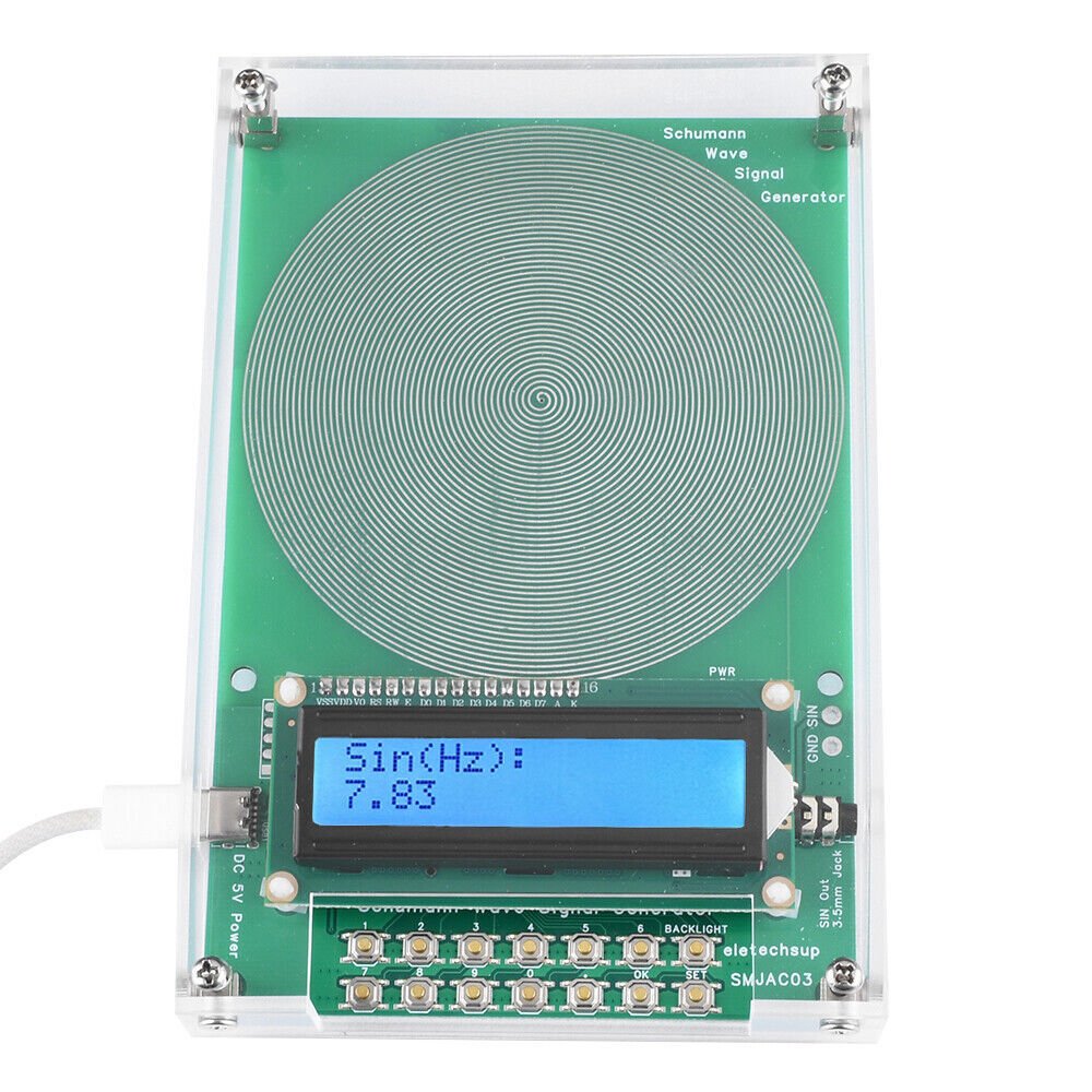 For Schumann Wave Generator Pulse Sine Frequency+Audio Output Connector+Case USA