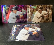2020 Topps Chrome Christian Yelich #147 Sepia & Pink Refractor & Base Card!!!