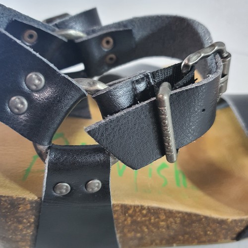BLOWFISH Leather Strappy Sandal Gladiator Wedge Heel Size UK 4 EU 37 Black - Picture 3 of 24