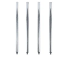 Galvanized Steel Legs for Work Table, Commercial Kitchen Set of 4 (24"Long)