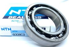 NTN 6008 C3 DEEP GROOVE BALL BEARING, OPEN, NO SEALS 40X68X15mm