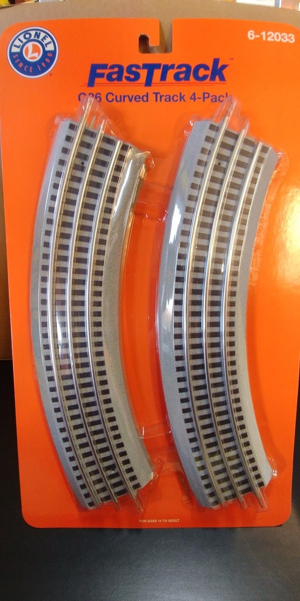 NEW Lionel Fastrack 036 Curved Track 4 pack- (LP55407) | eBay