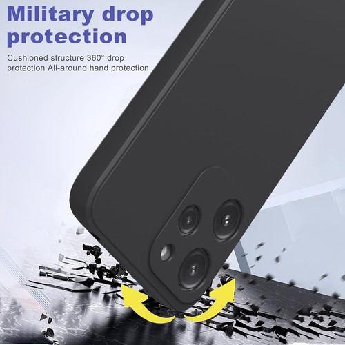 Pour XiaoMi Redmi 12 4G/5G Housse de Protection Mate Légère Noir+2 Verres trempé - Photo 3 sur 6
