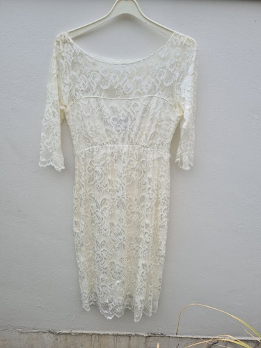 Tiffany Rose Hochzeitskleid Brautkleid Umstandskleid Spitze creme elfenbein M - Bild 6 von 8
