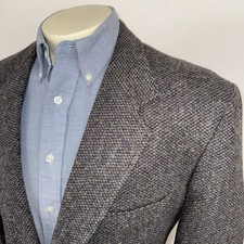 NOS Vintage Tweed Jacket Blazer Men Sport Coat British Wool Hardwick USA Made 44