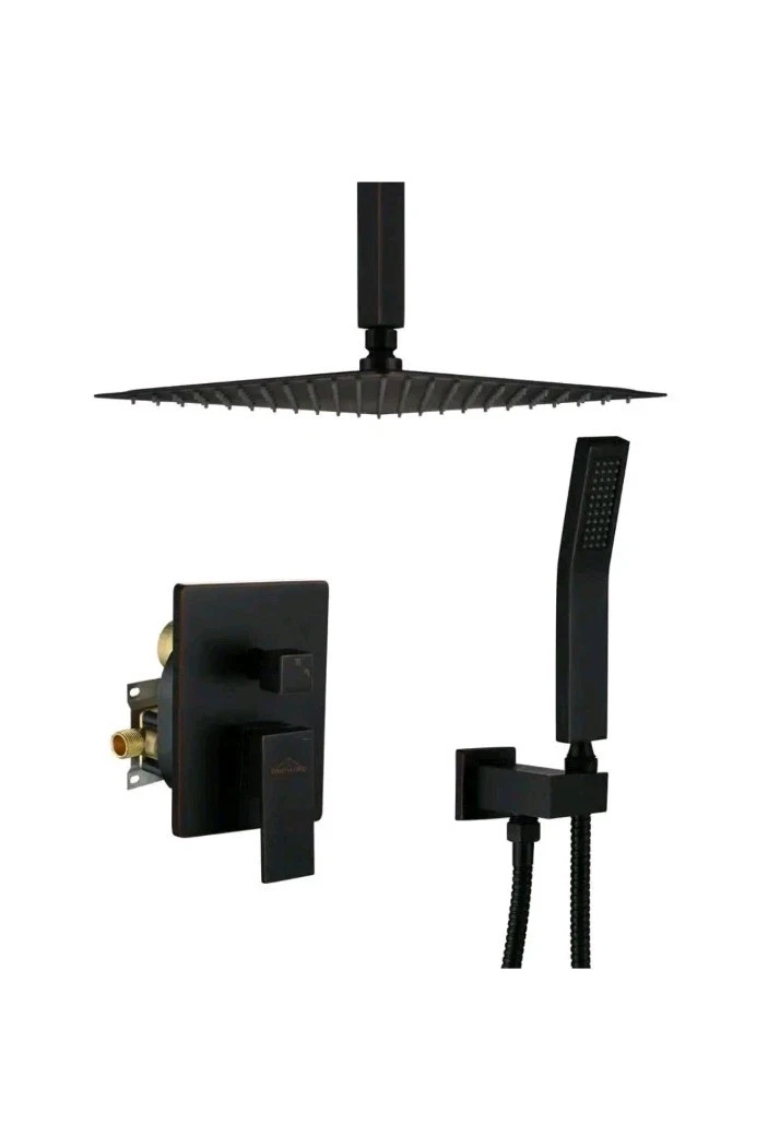 Boyel Living Dual Shower Head 2.5GPM Adjustable Flow Rate Oil Rubbed Bronze