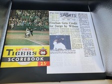 1966 Detroit Tigers Program With Coverage Of The Game Newspaper Copies