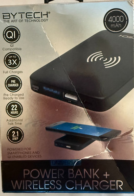 BY-TECH Art of Technology Universal Power Bank+Wireless Charger Preowned (A6-15)