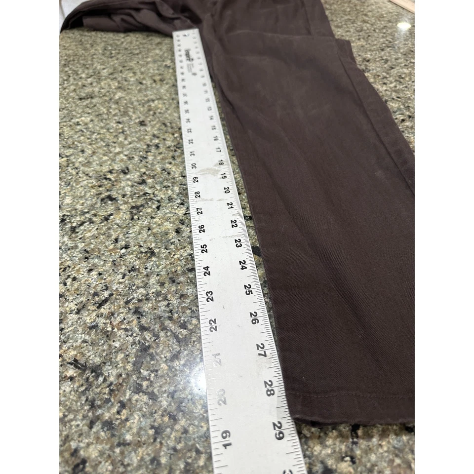 Pantalones de mujer Soft Surroundings talla L marrón algodón tiro medio maduro causal Foto 4 de 4