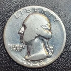 1948 D Silver Washington Quarter Circulated