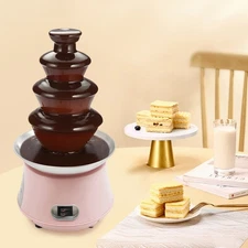 4 Tiers Commercial Chocolate Fountain Professional Waterfall Melting Machine