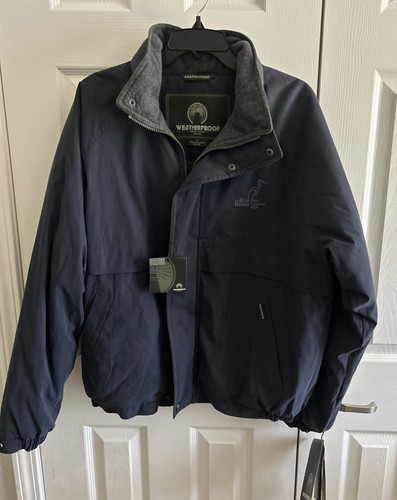 Weatherproof Mens Microfiber Bomber Golf Jacket Navy Fleece Lined Size M