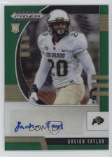 2020 Panini Prizm Draft Picks Rookies Green Davion Taylor #156 Auto 1dm5