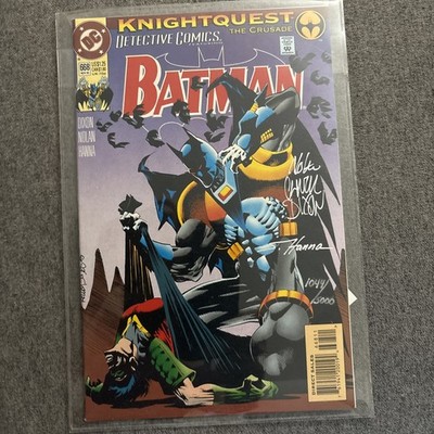 DETECTIVE COMICS #668 Signed & Numbered 3X by: Chuck Dixon, Nolan & Hanna W/COA