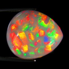 14.60Ct TOP GRADE STUNNING GEM ! RAINBOW MULTI FLASHY 3D HONEY COMB WELO OPAL