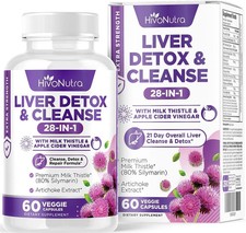 28-in-1 Liver Cleanse Detox  Repair Supplement Milk Thistle 60 Veggie Capsules