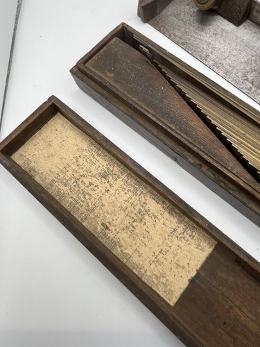 Composing Letterpress Stick Vintage With A Set Of Brass Gauges Boxed RARE - Picture 3 of 10