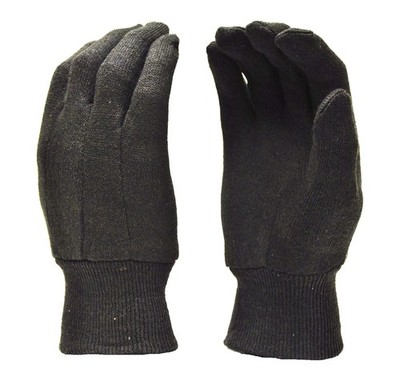 Heavy Weight 9OZ. Cotton Brown Jersey Work Gloves Knit Wrist Sold by Dozen (12