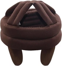 Elderly Protective Hat Thick Soft Helmet Seniors Anti-Fall One Size, coffee 