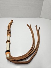 Hand Braided Leather Quirt Horse Whip 30" Long