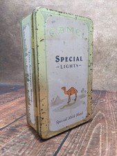 Vintage Camel Special Lights Hinged Storage Tin