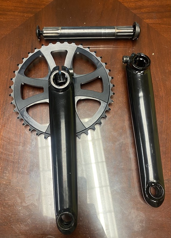 BMX 3 piece crank set  39T sprocket CW 175 With BB spindle mid  School bike
