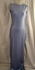 David Dalrymple House of Field Blue Ruched Open Back Maxi Dress S Y2K Iconic