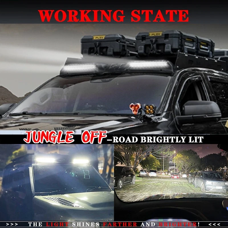 Gloss Black Roof Top Spoiler Light With LED Fits For 2013-2018 Dodge Ram 1500 US - Изображение 2 из 4