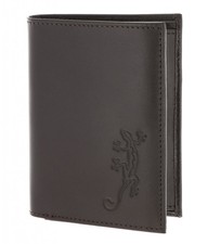oxmox Leather RFID Protect Kombibörse Geldbörse Lizard Embossed Brown Neu