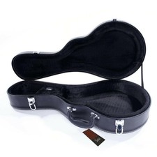 Glarry F-Style Microgroove Pattern Leather Wood Mandolin Case