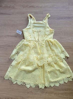 kensie girl Yellow Floral Fit & Flare Lace Girls Dress with Bow Detail Size 10 | eBay kensie girl Yellow Floral Fit & Flare Lace Girls Dress with Bow Detail Size 10 | eBay