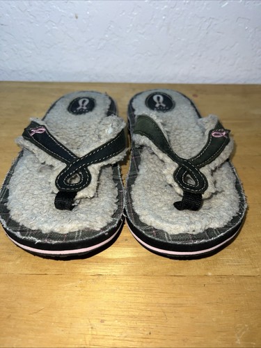 Damen Privo Fell Flip-Flop Sandalen Brustkrebs Bewusstsein Gr. 5 - Bild 3 von 5
