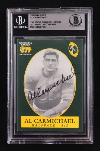 Green Bay Packers Al Carmichael (RIP) Signed Trading Card - BGS Authenticated