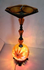 Vintage Lighted Ashtray Stand 25” Hollywood Regency Style 1960s 1970s EXCELLENT 