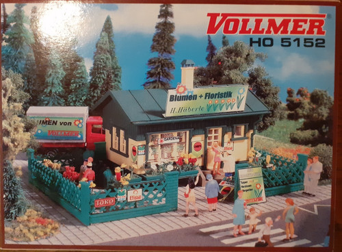 Vollmer 45152 5152 quiosco de flores con jardín delantero NUEVO y EMBALAJE ORIGINAL | Condition: Neu